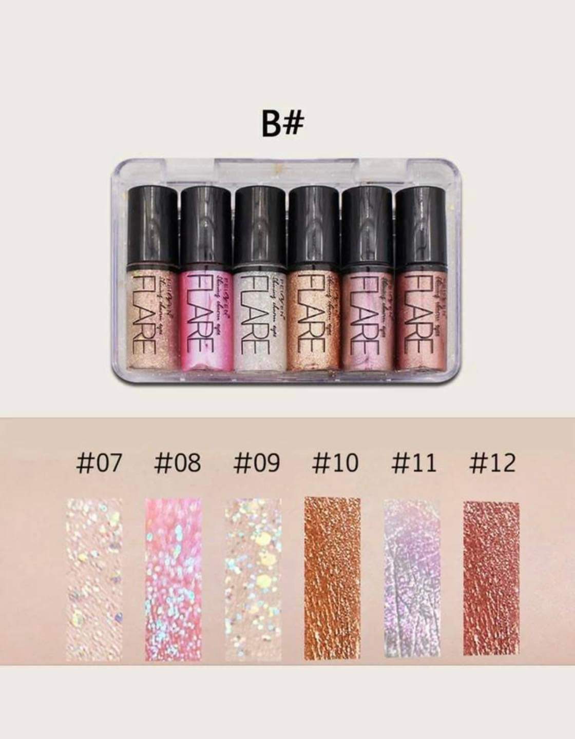 flare glitter eyeliner 6 piece - Image 1
